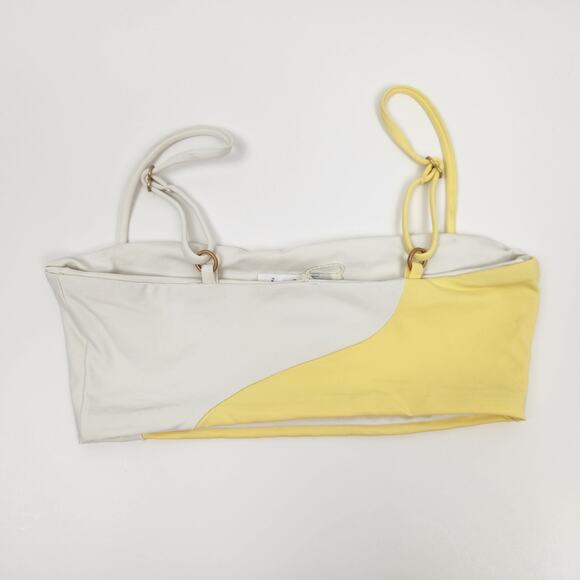 L*Space Ari Bikini Top in Yellow Cream Colorblock Size XS - Picture 1 of 3